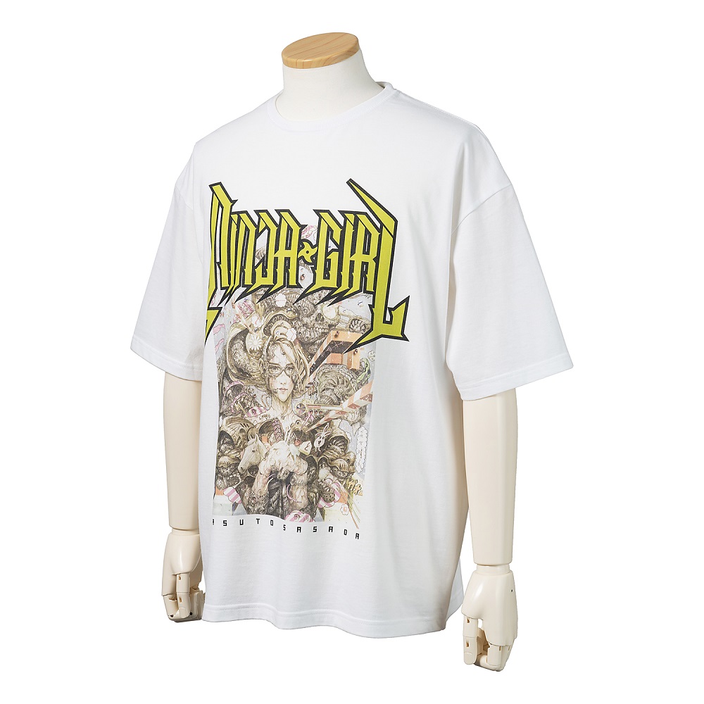 NINJA GIRL Original T-shirt  L size (YASUTO SASADA) No.3