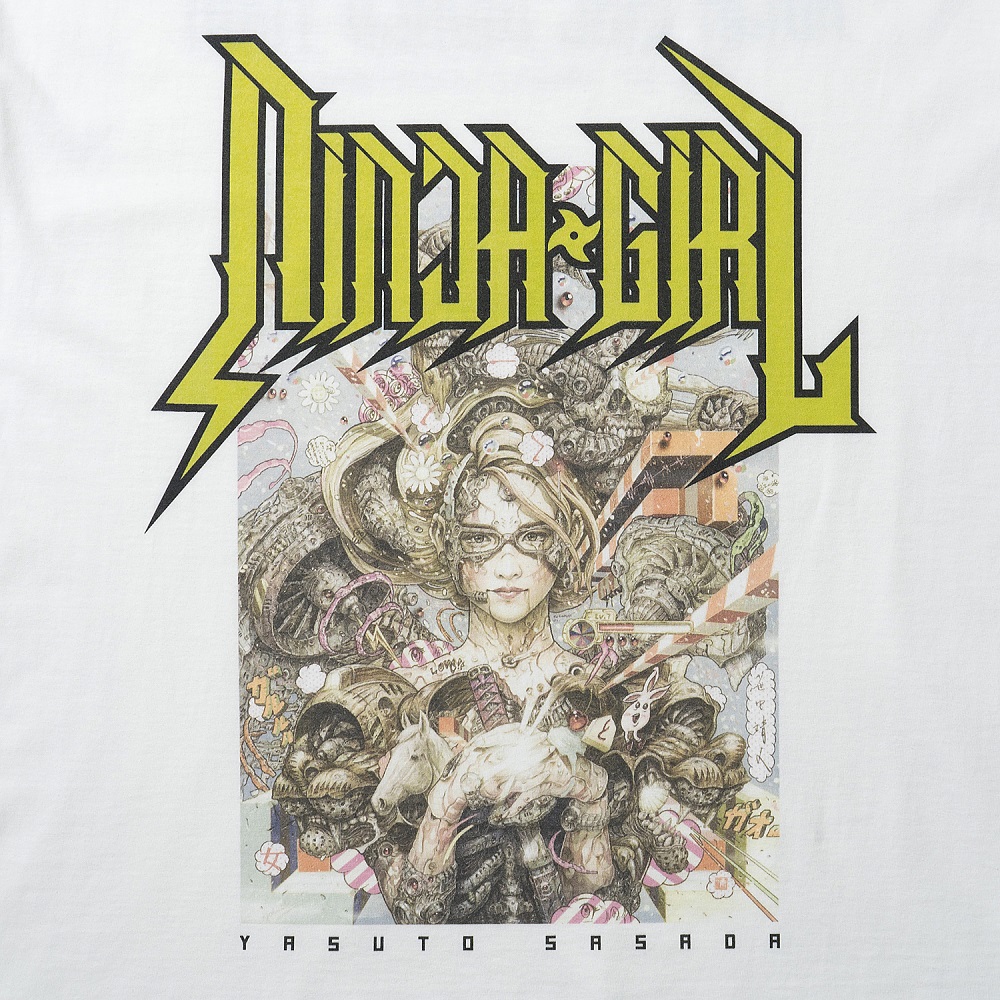 NINJA GIRL Original T-shirt  XL size (YASUTO SASADA) No.4