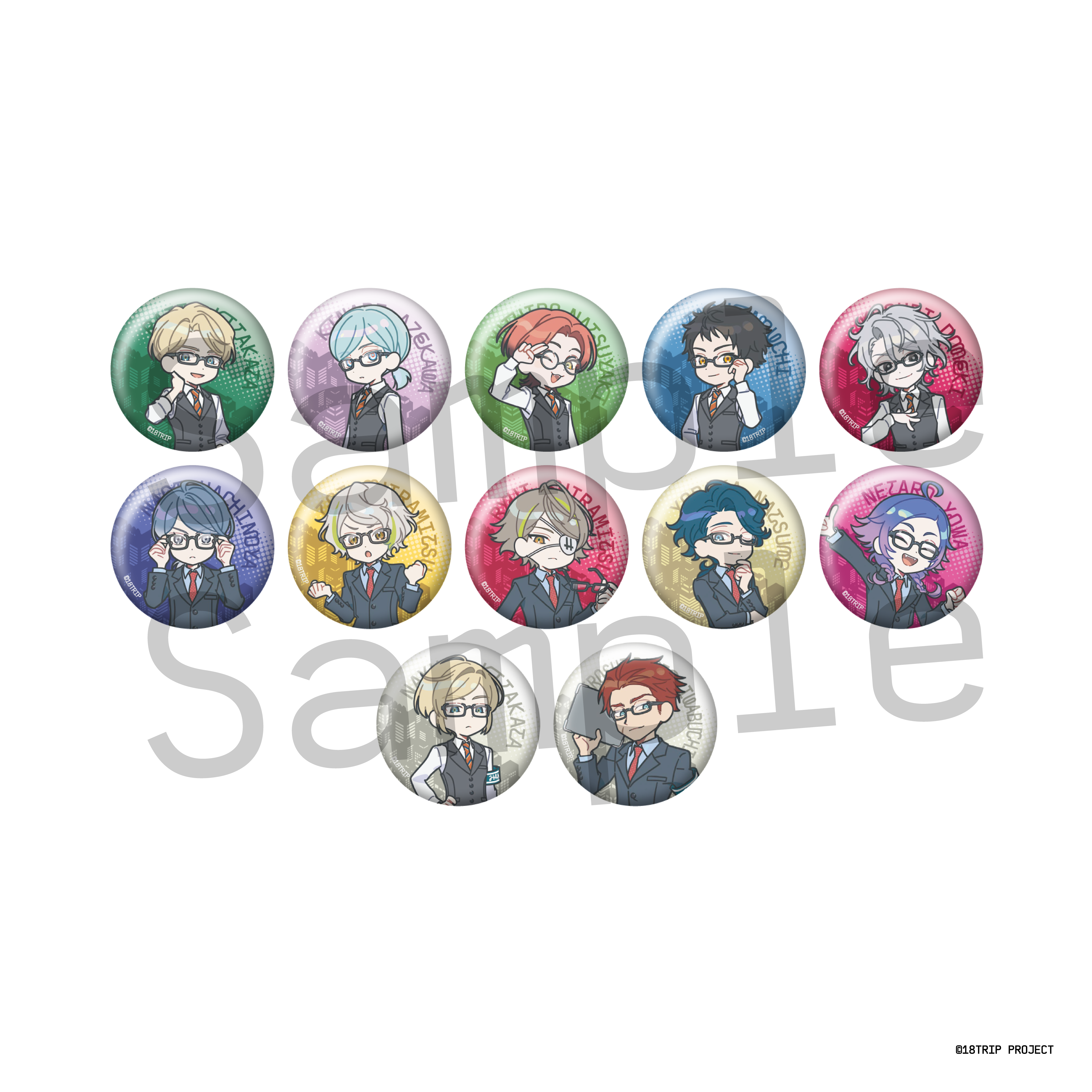 Mini Character Can Badge / Evening Team & Night Team [Random 12 Types](18TRIP presents “HAMA Tours General Meeting”)