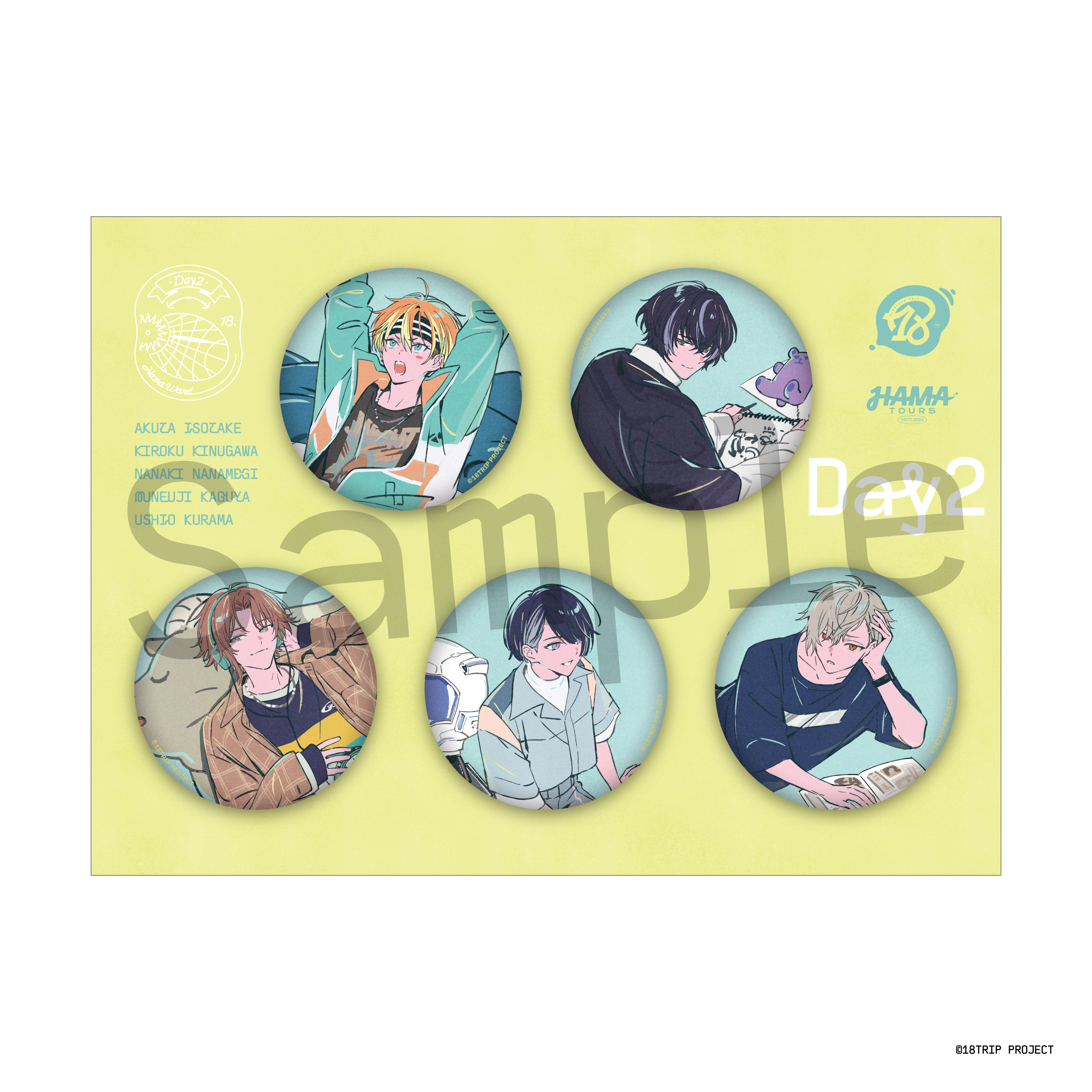 18TRIP HAMA Nice Trip Can Badge Complete Set (Day2)